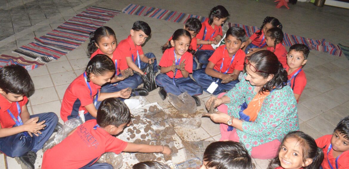 “Celebrating Creativity: Mud Day at Nachiketa Schooling System”