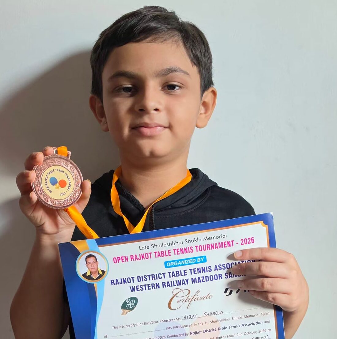 Nachiketa Shines with 3rd Rank in Table Tennis