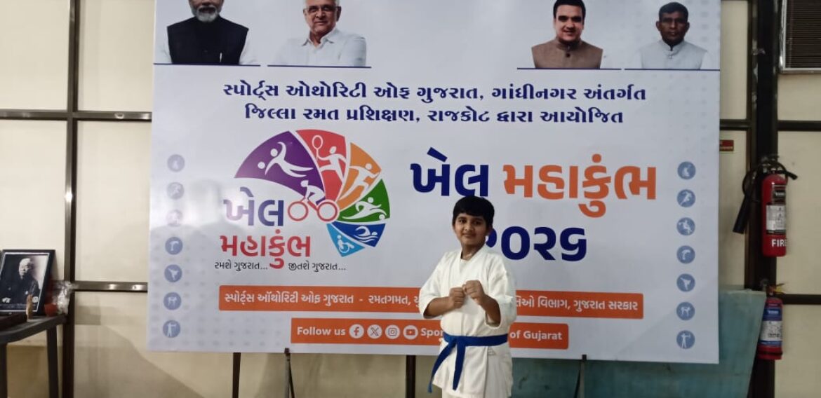 Nachiketa Secures 1st Rank and State-Level Selection in U-14 Karate Championship